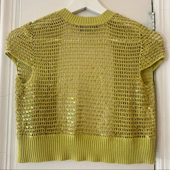 BCBGMaxAzria 100% silk sequin crop cardigan, size XS - Picture 3 of 6